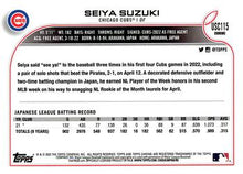 将图片加载到图库查看器,2022 Topps Chrome Seiya Suzuki Rookie Purple Refractor #USC115 Chicago Cubs