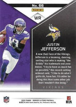 将图片加载到图库查看器,2022 Panini Rookies & Stars Justin Jefferson 13/80 #66 Vikings
