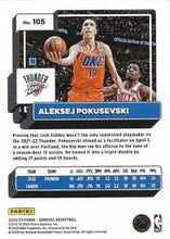 将图片加载到图库查看器,2022-23 Panini Donruss Aleksej Pokusevski #105 Oklahoma City Thunder