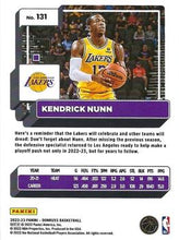 تحميل الصورة إلى عارض المعرض، 2022-23 بانيني دونروس كندريك نان # 131 لوس أنجلوس ليكرز