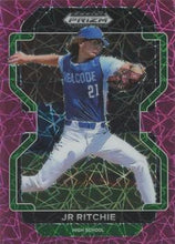 Load image into Gallery viewer, 2022 Panini Prizm Draft Pick JR Ritchie Neon Pink Velocity Prizms #35 High School
