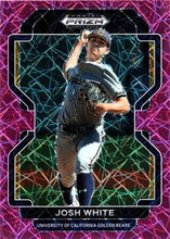 تحميل الصورة إلى عارض المعرض، اختيار فريق Panini Prizm Draft لعام 2022 Josh White باللون الوردي النيون Velocity Prizms #142 Cal Golden Bears