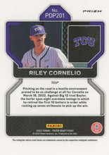 Load image into Gallery viewer, 2022 Panini Prizm Draft Pick Riley Cornelio Neon Pink Velocity Prizms #201 TCU Horned Frogs