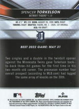 将图片加载到图库查看器,2022 Bowman's Best Spencer Torkelson Rookie #7 Detroit Tigers