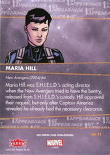Load image into Gallery viewer, 2022 Fleer Ultra Marvel Avengers 1st Appearance Maria Hill Insert #FA-11