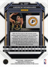 تحميل الصورة إلى عارض المعرض، 2022-23 Panini Prizm Silver Andrew Nembhard Rookie #227 Indiana Pacers