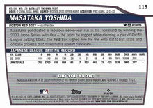 Load image into Gallery viewer, 2023 Topps Big League Masataka Yoshida Rookie #115 Boston Red Sox