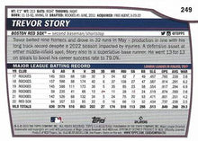 Load image into Gallery viewer, 2023 Topps Big League RAINBOW FOIL Trevor Story #249 Boston Red Sox