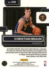 تحميل الصورة إلى عارض المعرض، 2022-23 Donruss Optic Christian Braun المصنف كلاعب مبتدئ رقم 238 في دنفر ناجتس