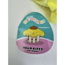 将图片加载到图库查看器,Squishmallows Yellow Plaid Pompompurin 6.5" 2023 Sanrio Winter Collection Stuffed Plush