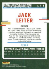Load image into Gallery viewer, 2023 Panini Donruss Jack Leiter #118 Texas Rangers