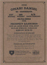 将图片加载到图库查看器,2023 Onyx Vintage #OVOD - Omari Daniel - Minnesota Twins