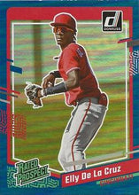 将图片加载到图库查看器,Elly De La Cruz 2023 Donruss Rated Prospect Blue Hologram Foil