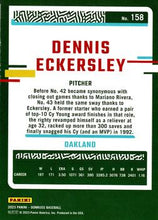 Load image into Gallery viewer, 2023 Panini Donruss Orange Holo Dennis Eckersley #158 Oakland A's