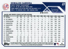 将图片加载到图库查看器,2023 Topps Chrome Oswaldo Cabrera Refractor Rookie #69 Yankees