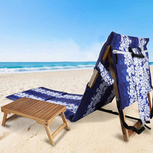 Load image into Gallery viewer, Melino Bumboo Beach Lounger with Tray Table - Floral