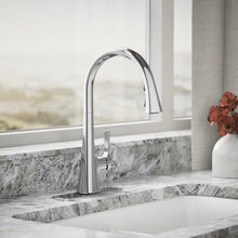Load image into Gallery viewer, Kohler Guild Pull-down Kitchen Sink Faucet with Three-function Sprayhead Chrome