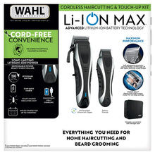 Load image into Gallery viewer, Wahl Li-ION MAX Cordless Haircutting & Beard Grooming Kit