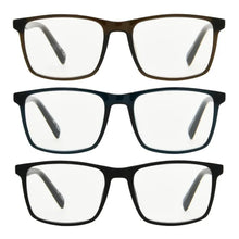 将图片加载到图库查看器,Design Optics by Foster Grant Classic Plastic Square Reading Glasses, 3-pack