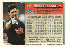 Load image into Gallery viewer, 1994 Topps Brady Anderson # 145 Baltimore Orioles