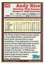Load image into Gallery viewer, 1994 Topps Andy Rice DPK, RC # 208 Pittsburgh Pirates