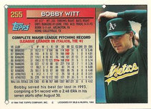 Load image into Gallery viewer, 1994 Topps Bobby Witt # 255 Oakland Athletics