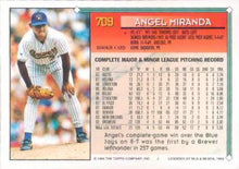 تحميل الصورة إلى عارض المعرض، 1994 Topps Angel Miranda RC، UER # 709 Milwaukee Brewers