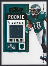 Load image into Gallery viewer, 2020 Panini Contenders Jalen Reagor Green Rookie Ticket Jersey Patch RSV-JRE