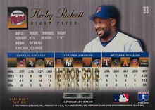 Load image into Gallery viewer, 1995 Pinnacle Select Certified Kirby Puckett Gold Mirror #33 Minnesota Twins