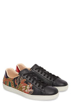 Load image into Gallery viewer, GUCCI Ace Dragon-embroidered Low-top Leather Trainers In Black Size 8.5M / 10W New