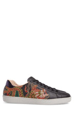 Load image into Gallery viewer, GUCCI Ace Dragon-embroidered Low-top Leather Trainers In Black Size 8.5M / 10W New