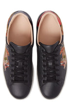 Load image into Gallery viewer, GUCCI Ace Dragon-embroidered Low-top Leather Trainers In Black Size 8.5M / 10W New