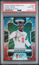 Load image into Gallery viewer, 2018 Panini Prizm W/C Red Blue Wave Sadio Mane #282 PSA 10 Gem Mint