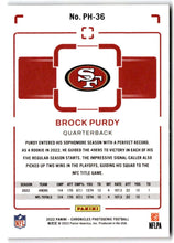 将图片加载到图库查看器,2022 Panini Chronicles Photogenic Rookie Brock Purdy #PH-36 San Francisco 49ers