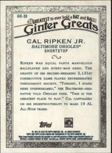 将图片加载到图库查看器,2019 Topps Allen and Ginter Ginter Greats #GG-33 Cal Ripken Jr. Baltimore Orioles MLB Baseball Trading Card