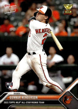 Load image into Gallery viewer, 2023 Topps Now All-Star Rookies Gunnar Henderson RC #RC1 Baltimore Orioles