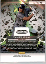 تحميل الصورة إلى عارض المعرض، اختيار فريق Panini Prizm Draft لعام 2022 Xavier Isaac Power Surge #PS-XI High School