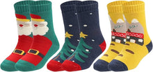 Load image into Gallery viewer, Christmas Socks Kid Sock Ultra Thick Warm Socks Boy and Girl winter Socks Cotton Crew Socks 3 Pairs