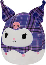 将图片加载到图库查看器,Squishmallows Purple Plaid Kuromi 6.5" 2023 Sanrio Winter Collection Stuffed Plush