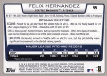 تحميل الصورة إلى عارض المعرض، 2012 Bowman Chrome Felix Hernandez #55 Seattle Mariners