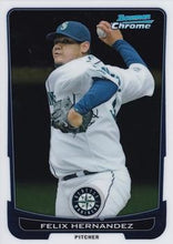 تحميل الصورة إلى عارض المعرض، 2012 Bowman Chrome Felix Hernandez #55 Seattle Mariners