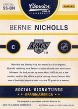 将图片加载到图库查看器,2012-13 Panini Classics Signatures Bernie Nicholls #SS-BN