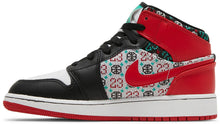 将图片加载到图库查看器,Air Jordan 1 Mid SE GS 'Ugly Christmas Sweater' 6Y / 7.5W