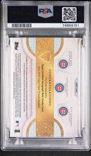 Load image into Gallery viewer, 2018 Topps Triple Threads 3x Auto Relic Combo-Emerald Baez Russell Schwarber 18/18 PSA 9 Mint