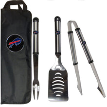 将图片加载到图库查看器,NFL Team 3 Piece Steel BBQ Set - Assorted Teams Choose Your