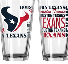 将图片加载到图库查看器,NFL Teams 16 oz Pint Glass - Assorted Team & Style Choose your