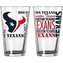 将图片加载到图库查看器,NFL Teams 16 oz Pint Glass - Assorted Team & Style Choose your