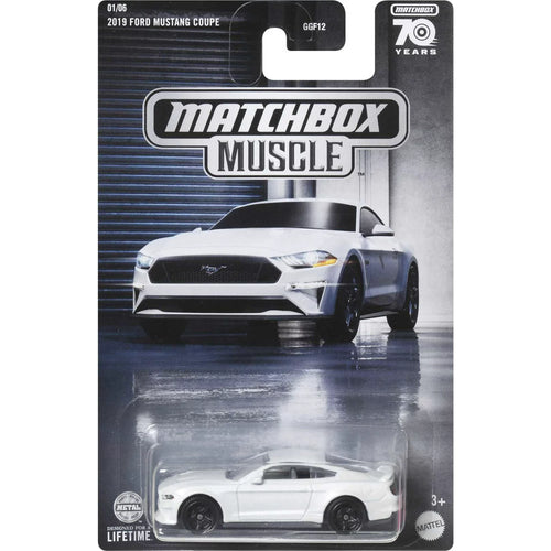 Matchbox 70 Years Matchbox Muscle 2019 Ford Mustang Coupe 1:64 Scale - walk-of-famesports