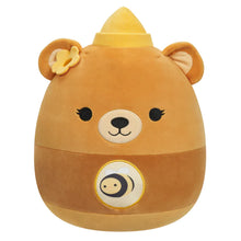 Load image into Gallery viewer, Squishmallows Mei Lien Honey Jar Brown Bear With Yellow Flower 12" Stuffed Plush