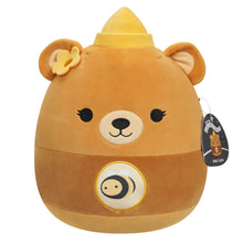 Load image into Gallery viewer, Squishmallows Mei Lien Honey Jar Brown Bear With Yellow Flower 12" Stuffed Plush